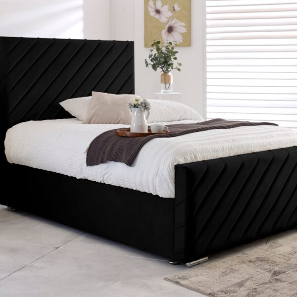 Dulo Black Bed Frame Rustic Charm Interior
