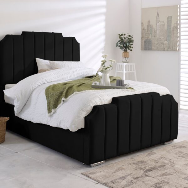 Hong Kong Ottoman Bed Frame in Black by Rustic Charm Interiors