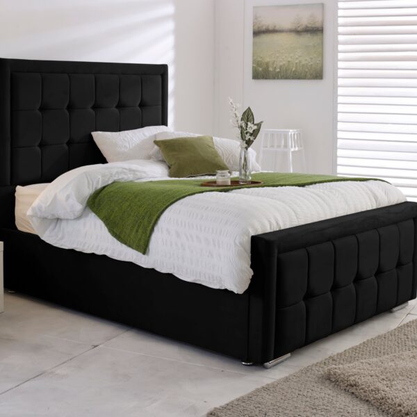 Tokyo Ottoman Black Frame Bed - Birmingham Beds